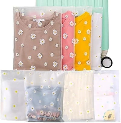 20 stuks herbruikbare ritszakken Frosted Zip-Lock Seal Kleding Tassen Reizen Opbergzakken Waterdichte Bagage Organizer voor Kleding Schoenen Cosmetica Reizen