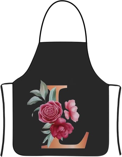 Allecto - Schort - Koken - Waterdicht - Zwart - Gepersonaliseerd - Keukenaccessoire - Geschikt voor vrouwen en mannen - L