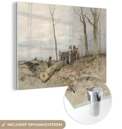 ® Glasschilderij 160x120 cm - Schilderij acrylglas - De mallejan - Schilderij van Anton Mauve - Foto op glas - Muurdecoratie woonkamer - Wanddecoratie slaapkamer - Schilderijen