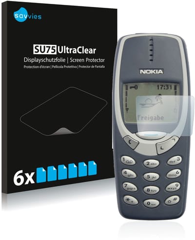 Savvies - Screenprotector voor Nokia 3310 2011 - Folie Beschermfolie transparant 6 Stuks