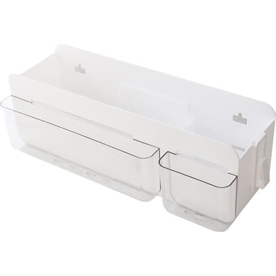 Multifunctionele Transparante Wandmontage Afstandsbediening Houder Mobiele Telefoon Opladen Schrijfwaren Cosmetica L transparant