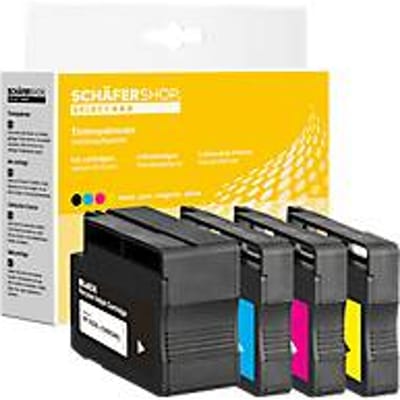 Schäfer Shop Select Voordeelset 4 st.  inktcartridges, 1 x zwart 932Xl, 3 x 933XL (C/M/Y)