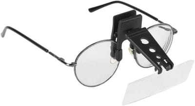 Kunststof vergrootglas met 1,5x, 2,5x en 3,5x vergroting - Handig cliptype - Vergrootglas met kunststof behuizing - Verstelbare vergroting - Optische lenzen
