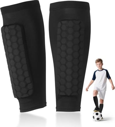 Daity 2-delige antibotsingsbeschermers - Beenbeschermers voor buitensporten - Universele voetbaltraining - Ademende beenbeschermers - Voetbalbeenbeschermers