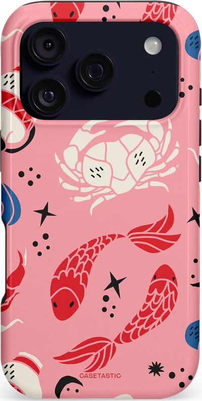 Casetastic hoesje geschikt voor Apple iPhone 17 Pro - MagSafe - Dubbellaagse bescherming - Zodiac in kleur - Fashion Case - Lichtroze Koraal Perzik