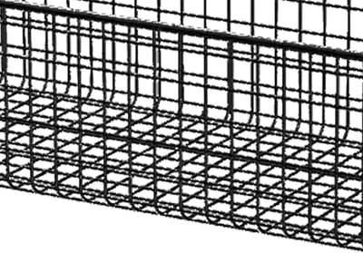 Wandrek Keuken - Opbergmand Hangend - Ruimte Besparen - Geen Boren Nodig - 15 x 36 x 13 cm - Zwart