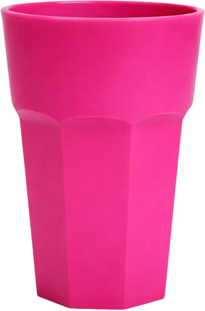 Plasticforte onbreekbaar drinkglas - kunststof - roze - 520 ml - drinkglazen - lichtgewicht - 9 x 13 cm - stapelbaar