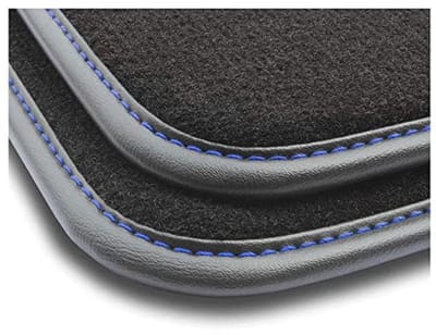 Premium Vloermatten voor Volkswagen Golf VII 2012-2020 - Velours, Leer, Blauw - Voor Meer Rijcomfort