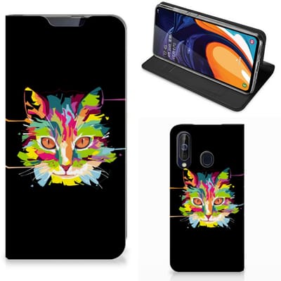 Samsung Galaxy A60 Magnet Case Cat Color