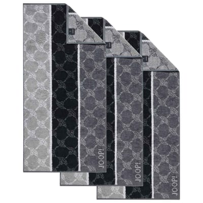 JOOP! Handdoek Signature Cornflower Stripes Een maat, 50x100 Set van 3