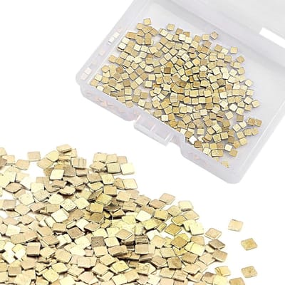 Ultrafijne Gouden Loodchips 0.5g voor DIY Sieraden, Reparaties en Lage Temperatuur Solderen (2x2mm)