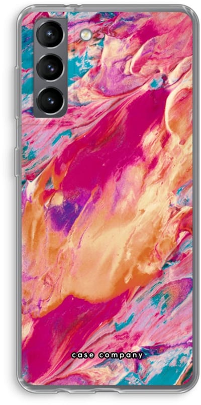 Case Company® - Hoesje geschikt voor Samsung Galaxy S21 hoesje - Pastel Echoes - Soft Cover Telefoonhoesje - Bescherming aan alle Kanten en Schermrand