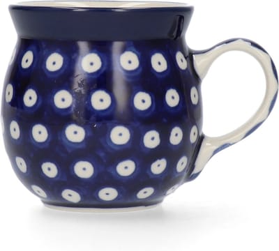 Bunzlau Castle | Boeren mok 240 ml - Blue Eyes | Handgemaakt | Koffie beker | kop