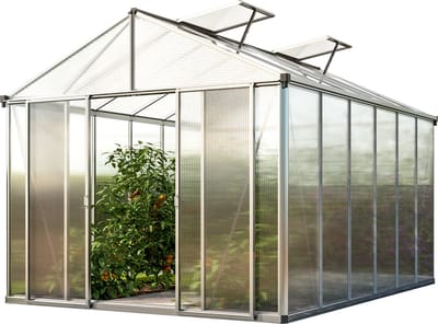 GFP tuinkas Rubin 6 aluminium 262x384 cm, 10 mm kanaalplaten stevig en weerbestendig