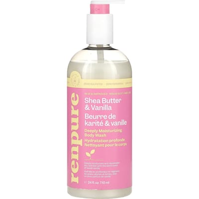 Renpure, Beurre de Karité & Vanille, Gel Douche Hydratant Intense, 24 fl oz (710 ml) beige
