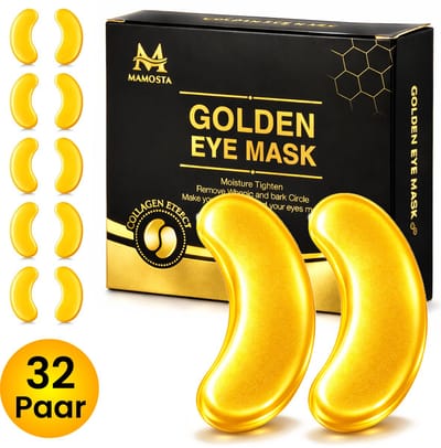 Mamosta® Collageen Oogmasker - 64 Stuks (32 Paar) - Oogpads Tegen Wallen, Rimpels & Donkere Kringen - Hydrogel Eye Patches - Gezichtsmasker Verzorging