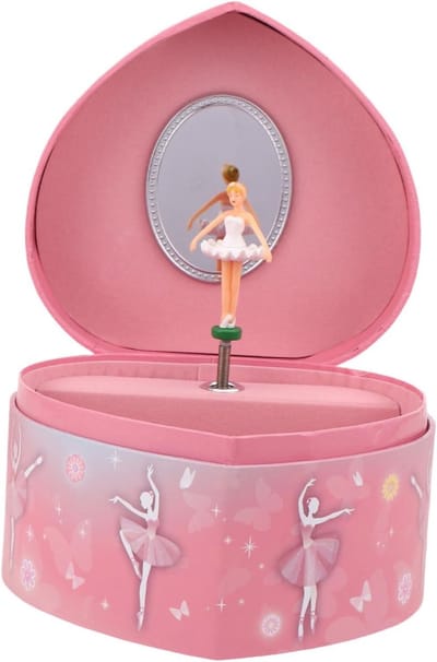 Muziekdoos Kinderen - Sieradendoosje Meisjes - Sieraden Opbergen - Dansende Ballerina - 14.5 cm - Roze