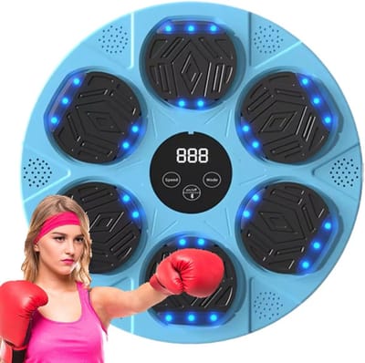 Muziek Boksmachine - Fitness Trainer - Thuis Sporten - Slimme Display - 20x40x40 cm - Zwart