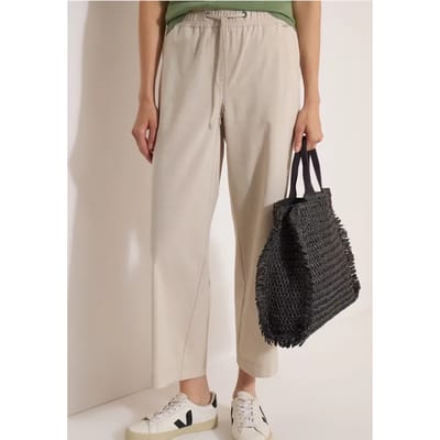 Broek met High Waist en Wide Leg pijpen in een Loose Fit pasvorm