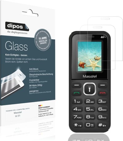 dipos – 2x Pantserfolie geschikt voor Masstel Izi S1 | 9H Screenprotector
