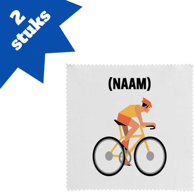 Akyol - wielren met eigen naam brillendoekjes - Wielrennen - wielrenner - sport - 17,8 bij 17,8 cm - 2 stuks