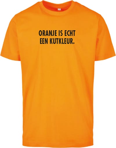 T-shirt oranje XL - Oranje is echt een kutkleur - soBAD. - Koningsdag - Unisex - Oranje - Voetbal - Nederland