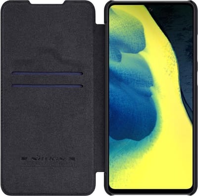 Nillkin Qin Book Case Kunstleer Hoesje Zwart Geschikt voor Samsung Galaxy A72