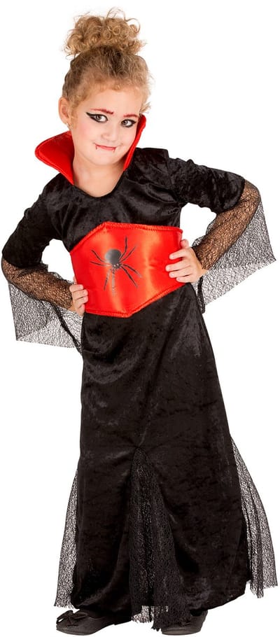 dressforfun - meisjeskostuum gravin Dracula 116 (5-7y) - verkleedkleding kostuum halloween verkleden feestkleding carnavalskleding carnaval feestkledij partykleding - 300050