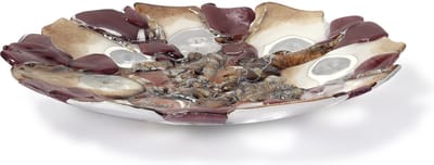 Terroso - Decoratieve Schaal - Fused Glas - Forest - Diameter 40 Cm - Een Uniek Kunstwerk