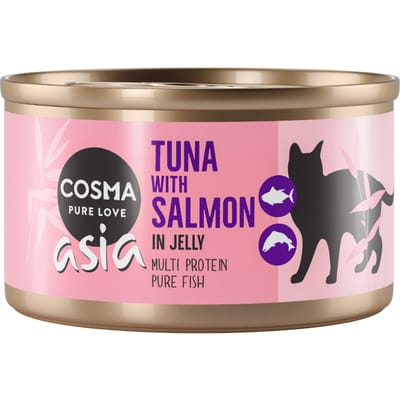 24 x 85 g Cosma Thai in Gelei Voordeelpakket Tonijn & Zalm