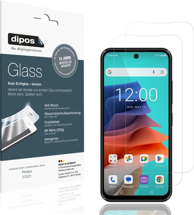dipos – 2x Pantserfolie geschikt voor Philips S7221 | 9H Screenprotector