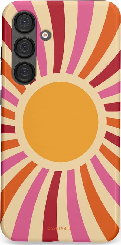 Casetastic Hoesje Geschikt voor Samsung S25 Plus - Stijlvolle Beschermende Duo-layer Case - Retro licht