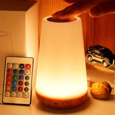Nachtlampje, dimbare aanraaklamp voor in de slaapkamer, draagbare bureaulamp