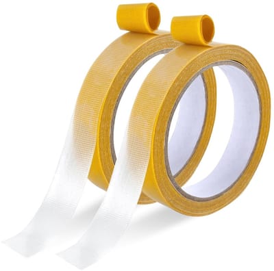 Dubbelzijdige stof tape 2cm x 10m - Sterke tapijttape voor tapijt, kleding en gordijnen, geen naaien of strijken nodig