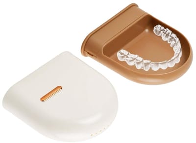 Draagbare Retainer Doos voor Beugels en Tanden, Magnetische Tandbeugel Box, BPA-vrij en Reisvriendelijk (10.2 x 9.2 cm)