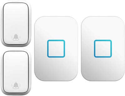 Draadloze Deurbel Kit - Snoerloze Bel - Bezoek Ontvangen - Zonder Batterijen - 150 Meter Bereik - Wit