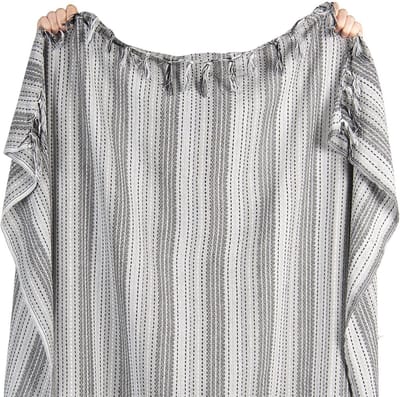 Clayre & Eef Plaid 125x150 cm Grijs Katoen Deken