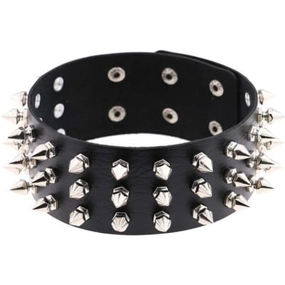Nieuwe Goth Punk Spike Rivet Choker Halsband Voor Vrouwen Steampunk Pentagram Ketting Emo Nekband Cosplay Chocker Gothic Accessoires black