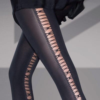 Aristoc Panty - Fashion - Dikke - 80 Den. - Ladder Back - M/L - 40/46 - Zwart