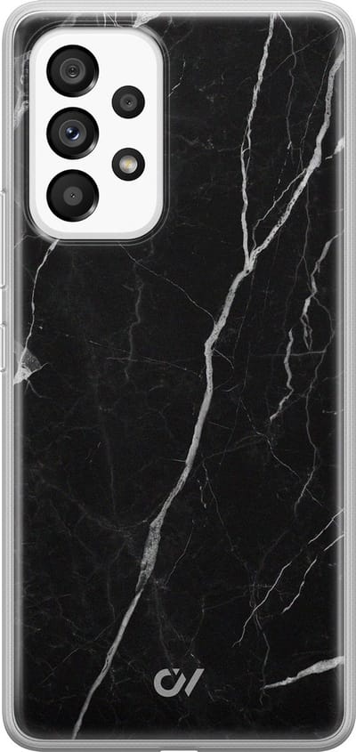 Hoesje geschikt voor Samsung Galaxy A53 hoesje - Marble Noir - - Zwart - - Casevibes
