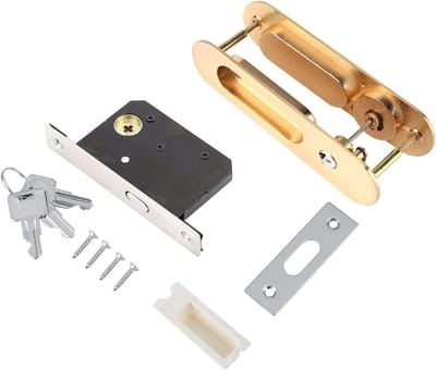 Veilige Aluminium Schuifdeur Slot met 3 Sleutels voor Badkamer, Keuken, Kast en Balkon - Ideaal voor Binnen- en Buitentoepassingen
