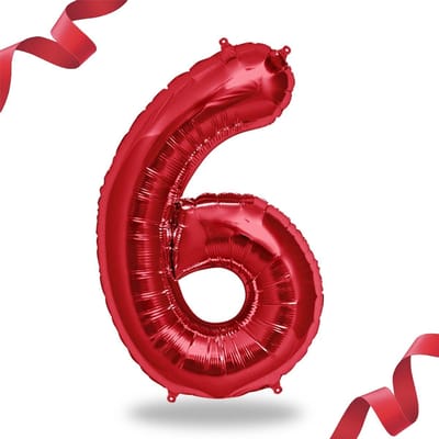 Dailygoods- Folieballon Rood 100 cm - Cijferballon - Helium/Lucht - Feestdecoratie - Verjaardag/Jubileum - Niet opgeblazen geleverd