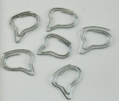 Kikkerland Talking Point Paper Clips Box of 50 Silver (PC13)