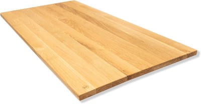 Massief Eiken Bureaublad - Houten Werkblad - Thuiswerken Kantoor - Afgeschuinde Randen - 60x120cm - Eiken