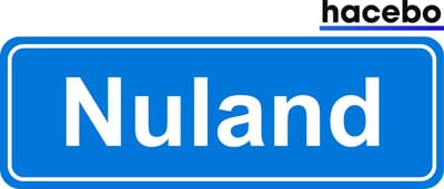 Hacebo - Plaatsnaam Sticker - 29x10 CM - Nuland sticker - Verkeersborden sticker - grappige cadeaus - Nuland