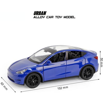 1:32 Model Y Legering Auto Model Diecast Metaal Auto Model Simulatie Geluid En Licht Collectie Kinder Speelgoed Cadeau A963 blue