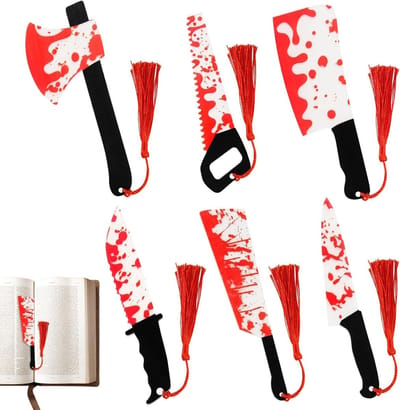Acryl bladwijzers set van 6 - Halloween thema - Grappige horror decoraties - Leeshulpmiddelen - Boek accessoires - Cadeau voor Halloween fans