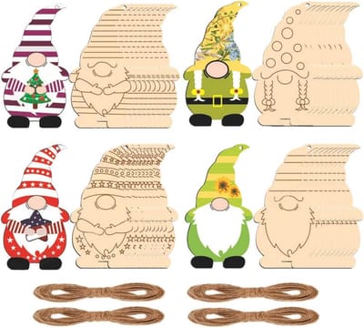 Doe-het-zelf kerstdecoratie set met 40 houten cadeauhangers - sneeuwvlokken om te beschilderen - dennenversiering - boomversiering voor Kerstmis.