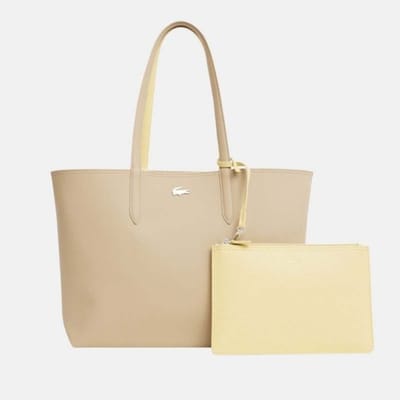 LACOSTE schoudertas shopper Anna Shopping Bag Viennois Soja Lichtbruin