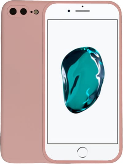 Smartphonica Telefoonhoesje Geschikt voor iPhone 7/8 Plus siliconen hoesje - Backcover Siliconen Case - Zalm geschikt voor Apple iPhone 7 Plus;Apple iPhone 8 Plus